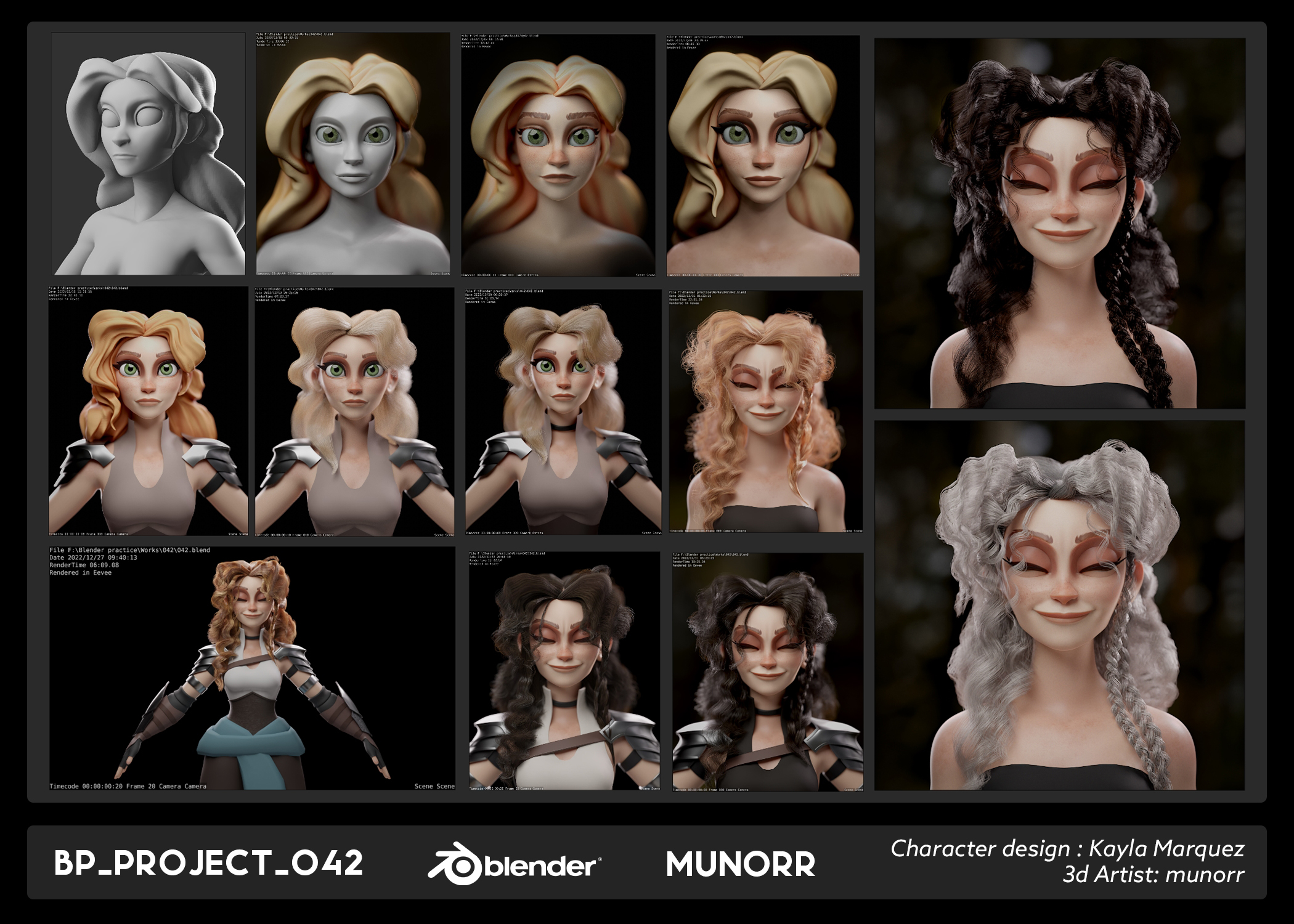 Battle Princes character design progression
