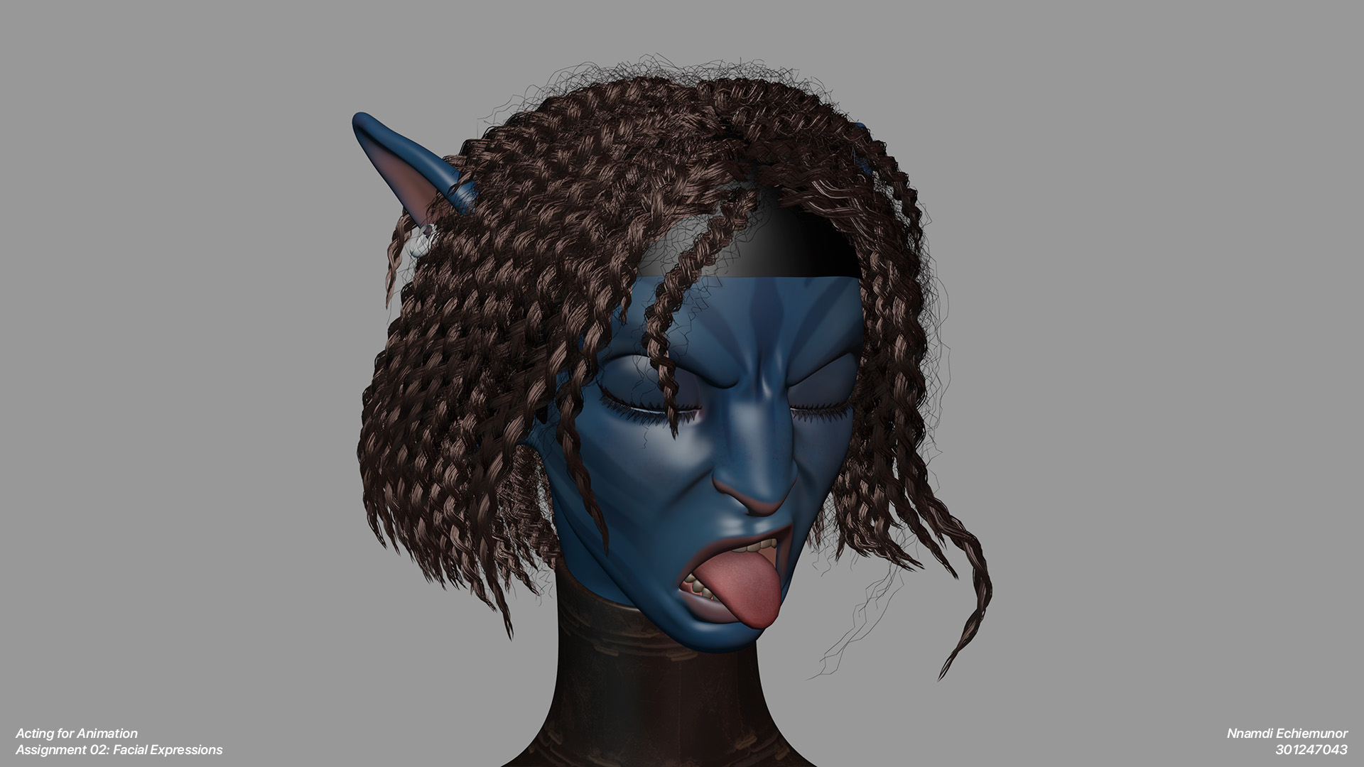 Female Navi expression — disgust